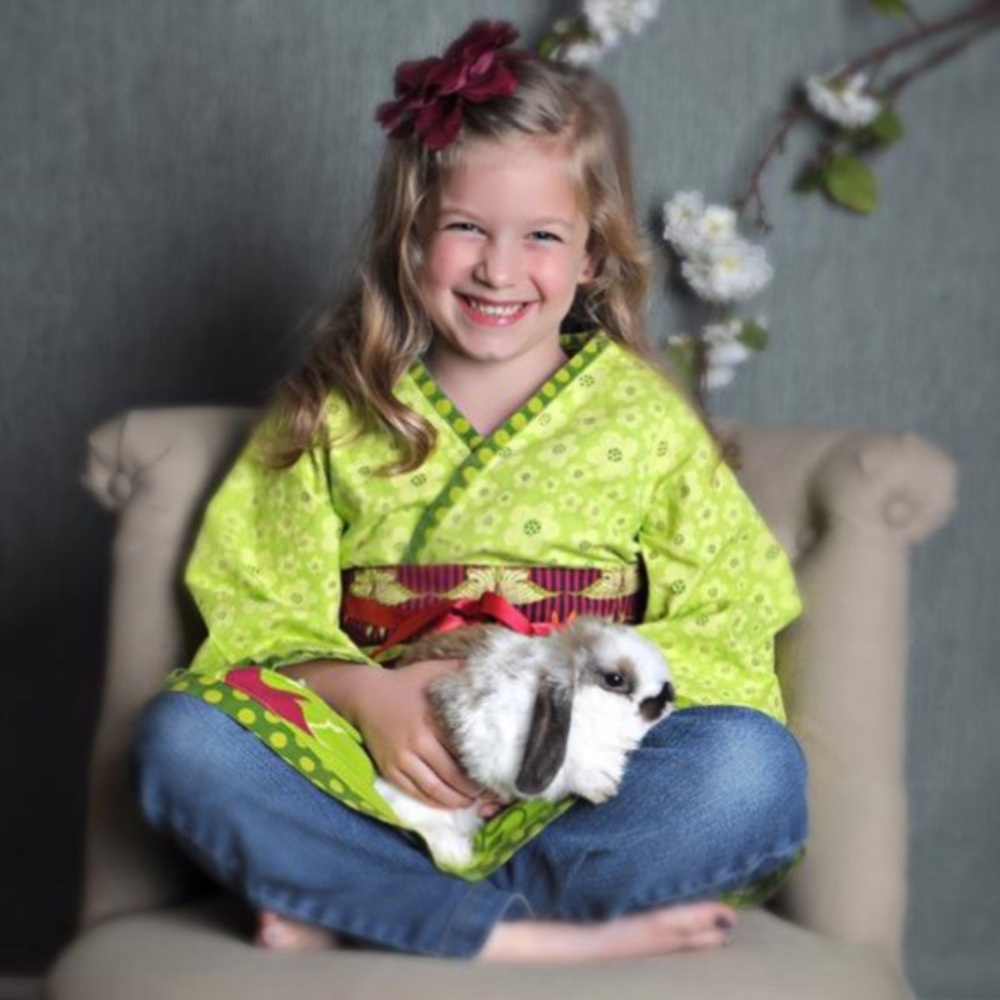 Little girls kimono top